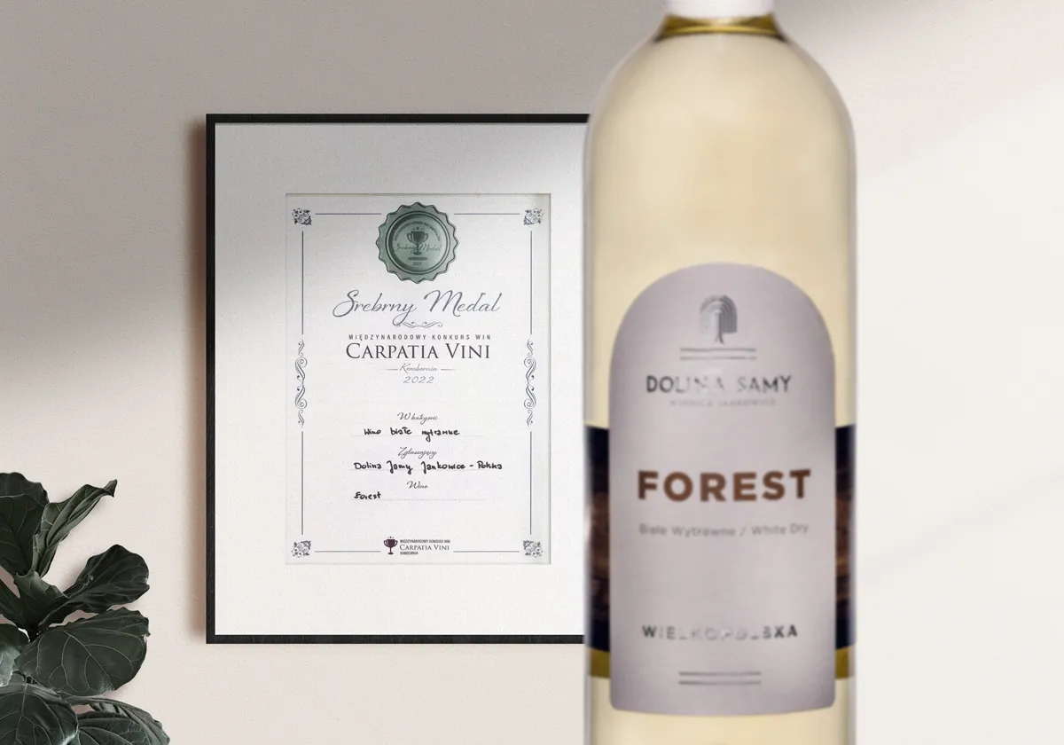 Medal za wino z winnicy Jankowice