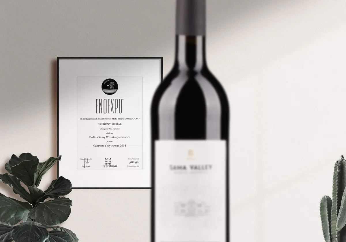 Dyplom za wino z winnicy Dolina Samy